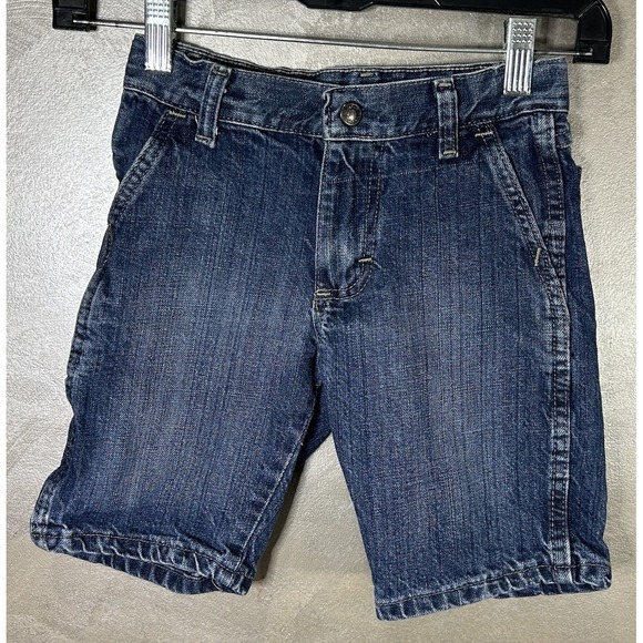 Wrangler Toddler Jean Shorts Size 7 Blue Wash 100% Cotton - Picture 1 of 9